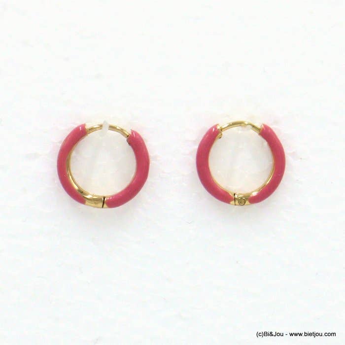 Lilas de Seine - Wholesale Hoop Earrings - Minimalist steel mini hoop earrings 0322032
