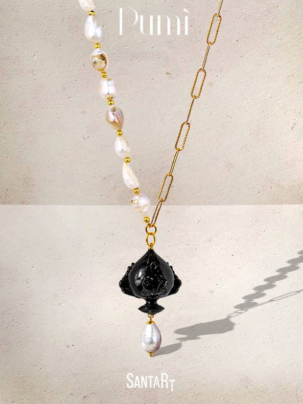 Black Pumo Necklace for wholesale by Santart