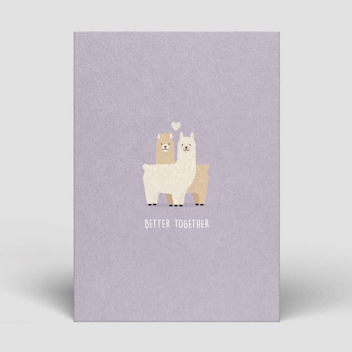 Carte postale - L'amour, c'est mieux ensemble - N° 95 pour la vente par Naturbedacht