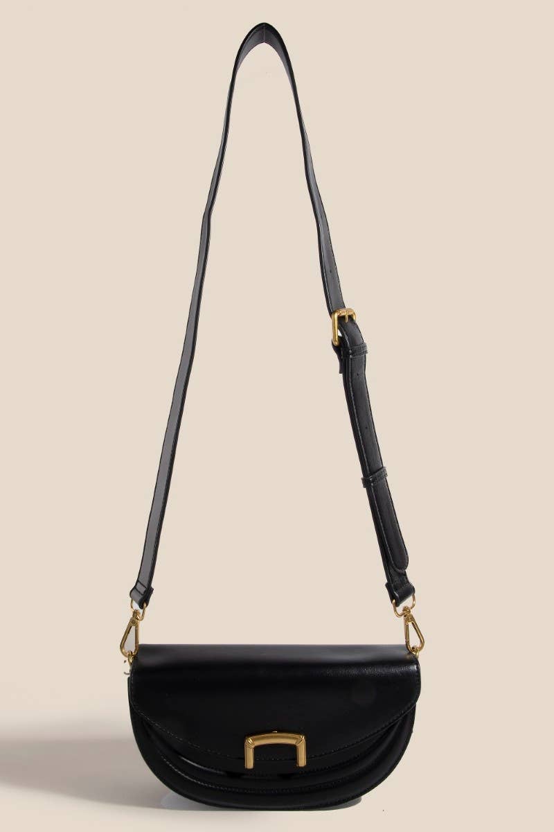 Anarchy Street - Wholesale Crossbody Bag - Women's - Buckle Closure Crescent Leather Hand Bag4