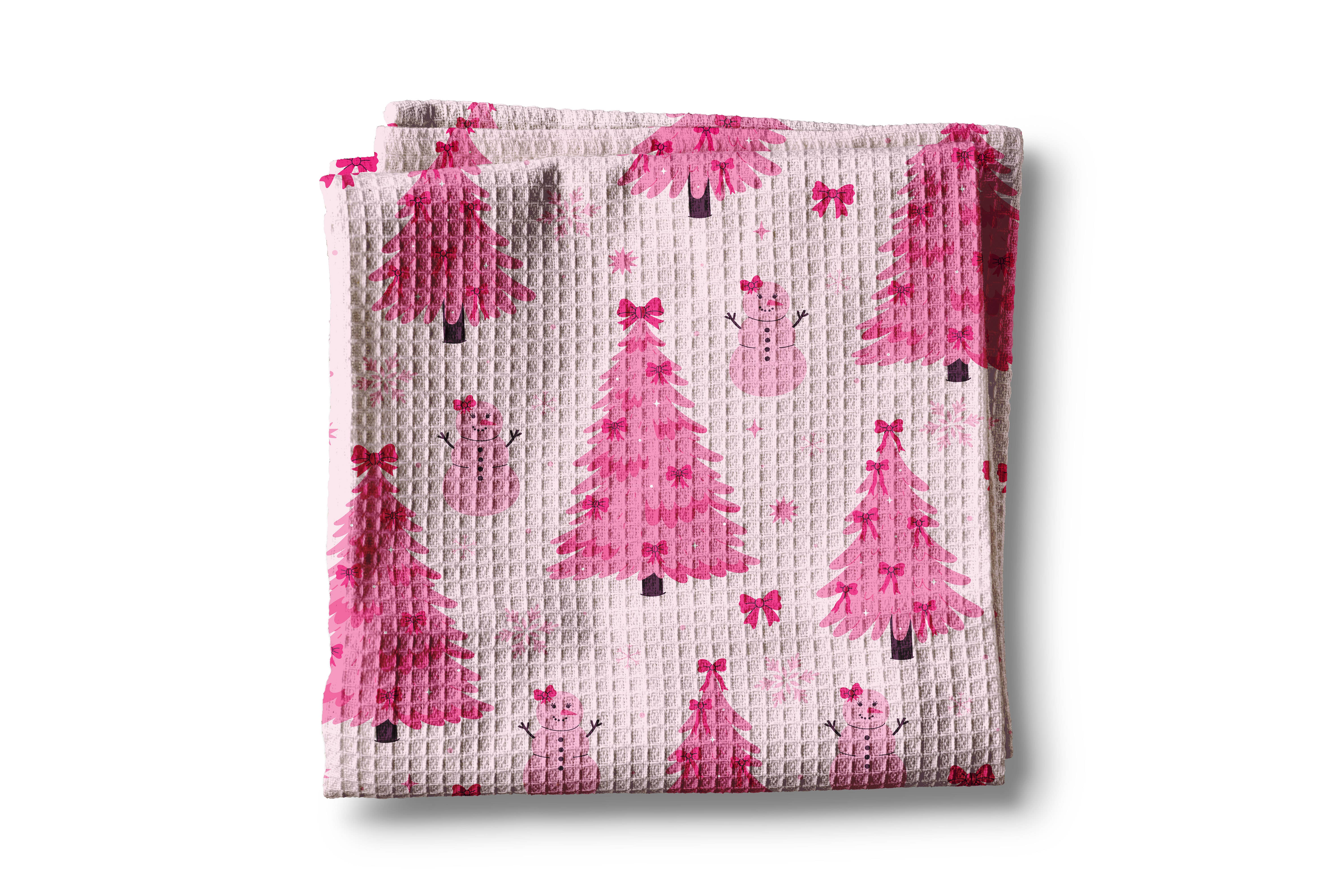 Canary Road - Wholesale Tea Towel - Pink Christmas Towel Holiday Home Decor Friday Preppy0