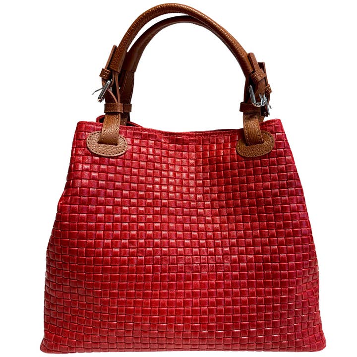 MODARNO - Wholesale Top Handle Bag - Women's - Modarno Women's Woven Print Handbag with Shoulder Strap6