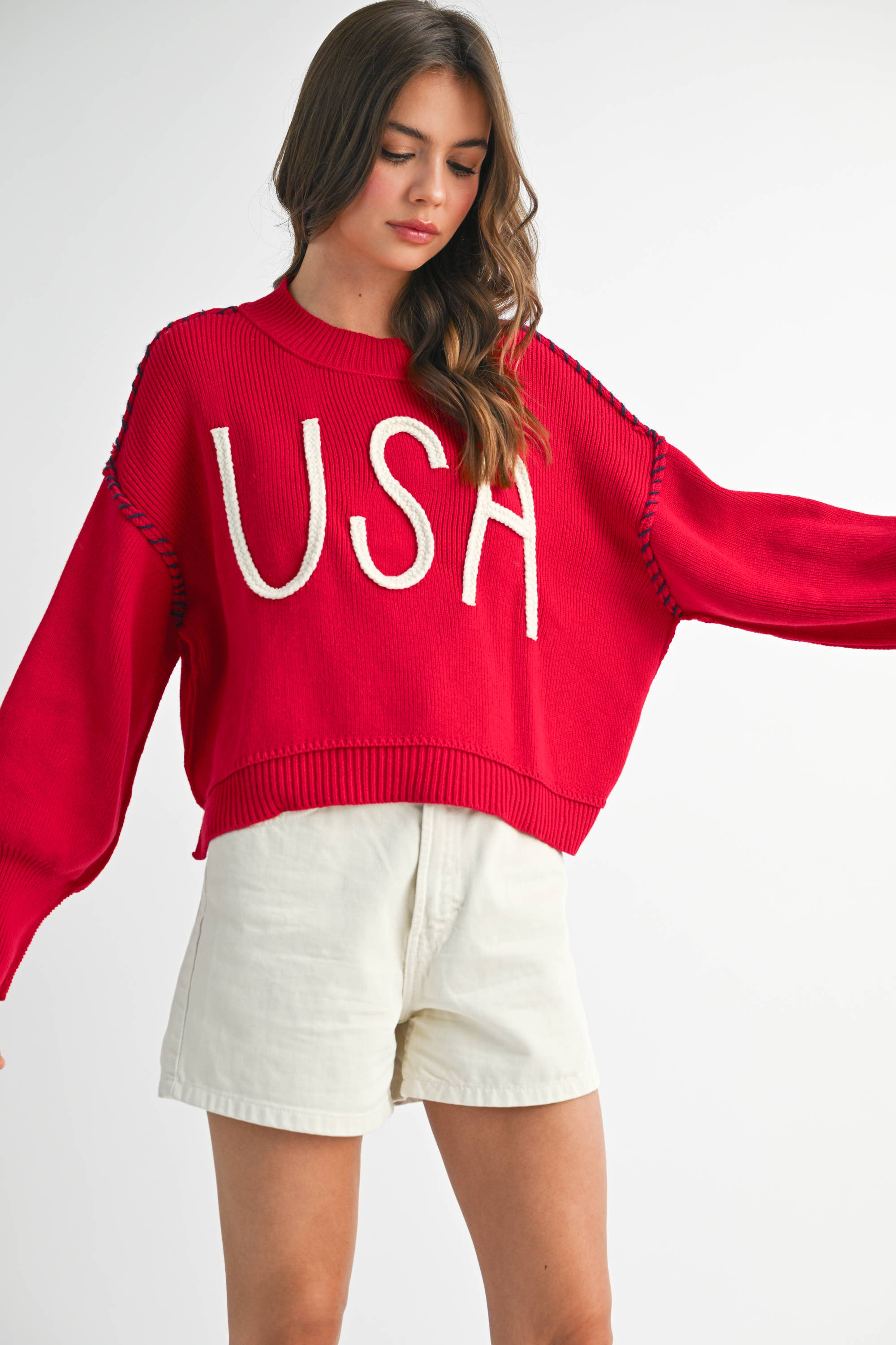 AEMI + CO - Wholesale Knit Sweater - Women's - 3249EK USA Sweater 225