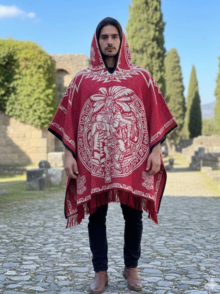Unisex Mexican Poncho Moctezuma for wholesale by Cielito Lindo