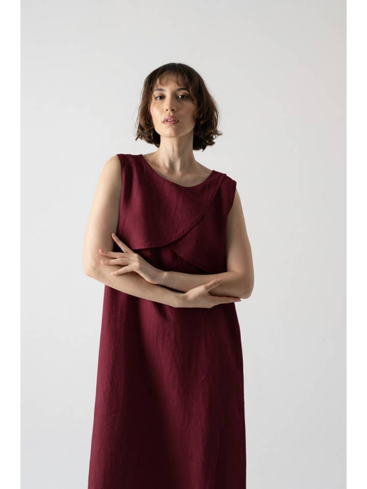 LUXMII - Wholesale Dress – Women's - Ruthé Slip Dress Wine1
