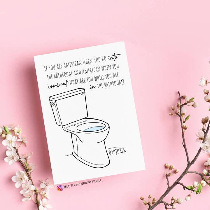 Card for Dad- Dad Joke Greeting Card "European" for wholesale by Little Miss PinkerBell
