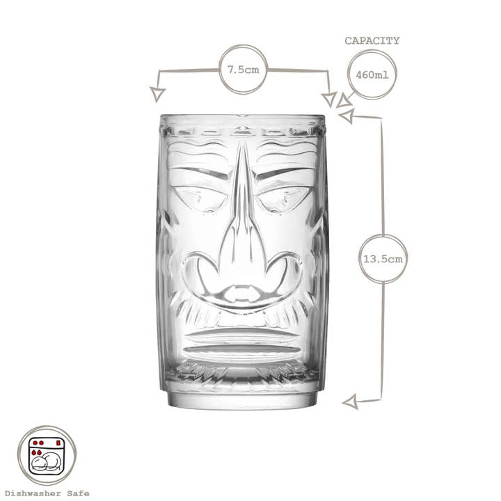 Rinkit Pty Ltd - Wholesale Cocktail/liquor glass - 460ml Tiki Sardinia Highball Glass3