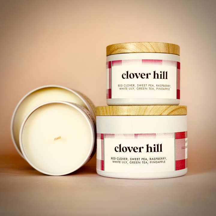 Candela di soia profumata Clover Hill per la vendita all'ingrosso da parte di L I L L I E & P I N E