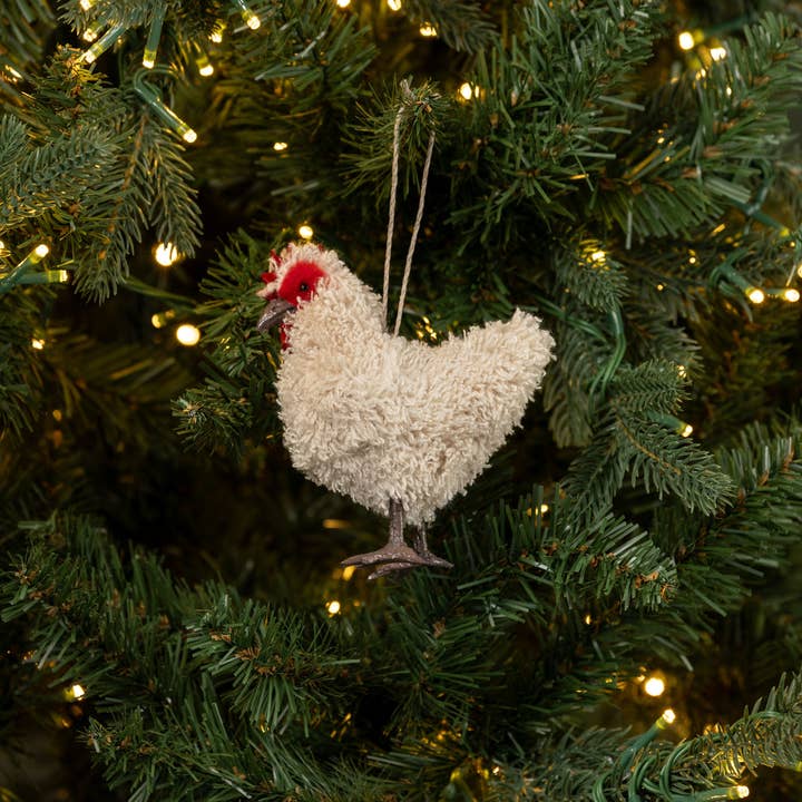 Ragon House - Wholesale Ornament - BEIGE HEN ORNAMENT1