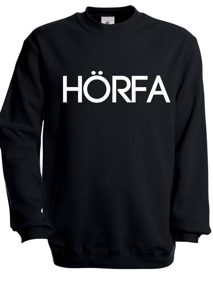 Sweatshirt classique en noir pour la vente par HÖRFA