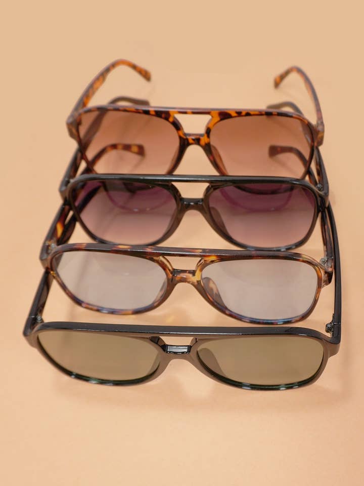 AVIATION ACETATE ASSORTED SUNGLASSES 12PCS SET | 40SG815 for wholesale by JOSSLYN by wall to wall