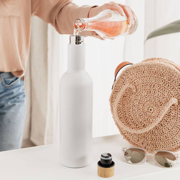 UBERSTAR - Wholesale Wine Tote - Double Wall Insulated Travel Wine Bottle - 750ml (25oz)