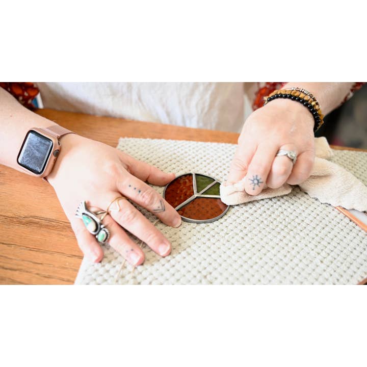 Samara Designs Studio - Wholesale Suncatcher - Glass Peace Sign Suncatcher10