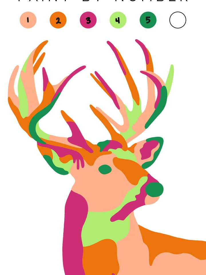 Pinturas de veados por número por atacado de Fundenberger Studio