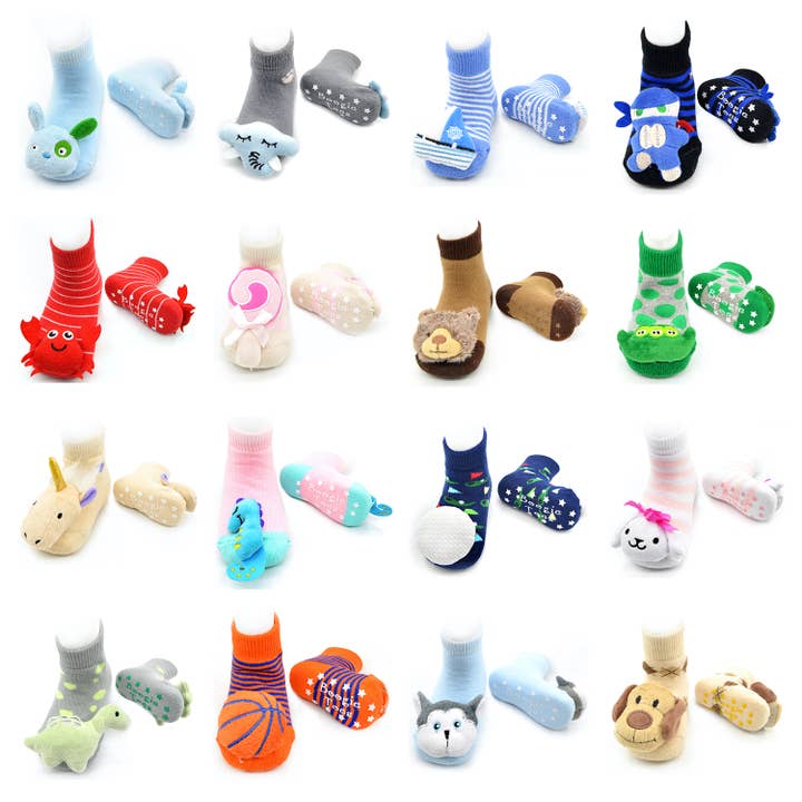 Assortiment de 44 chaussettes à hochet Boogie Toes pour la vente par Boogie Toes