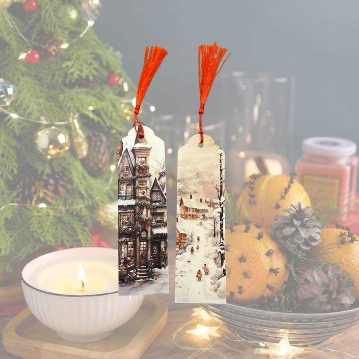 Ensemble de Marque-Pages à Glands Hiver Enchanté (Ensemble A) Lot de 5 pour la vente par Blue Crab