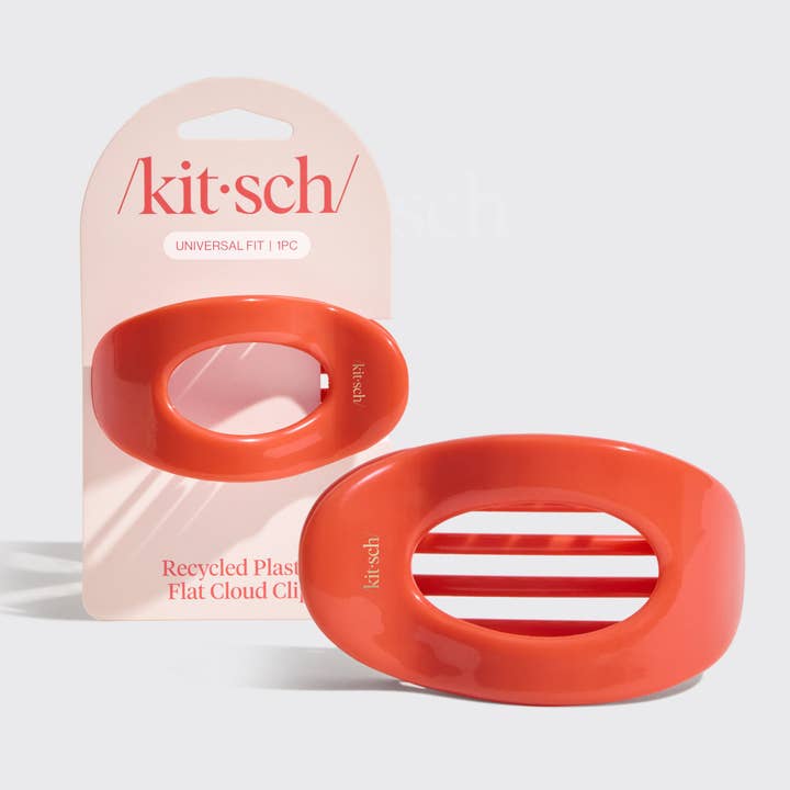 KITSCH - Wholesale Hair Clip - Women's - Recycled Plastic Flat Cloud Clip - Cherry