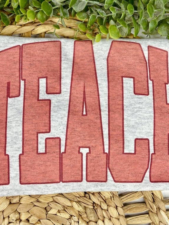 TEACH peach (T-shirt) for wholesale by 1/2 Penny Wholesale