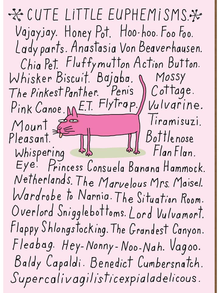 961 Cute Little Euphemisms (All Occasion, Birthdays) for wholesale by Clayboys Cards