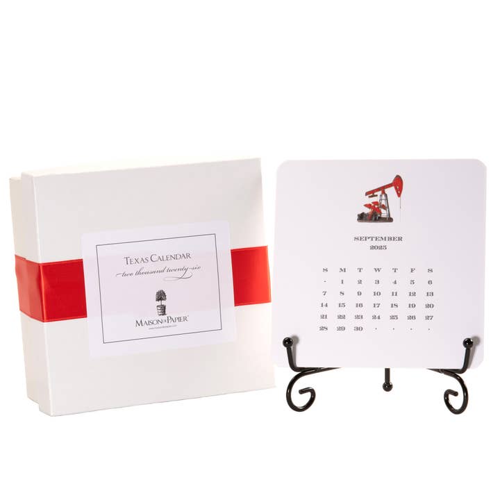 2026 Texas Calendar with Easel for wholesale by Shade Tree Greetings