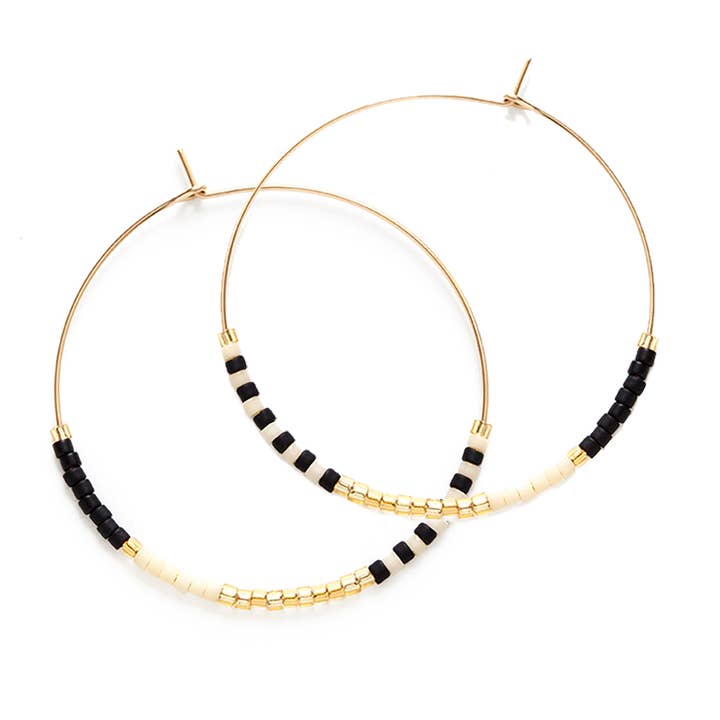 Amano Studio - Wholesale Hoop Earrings - Japanese Seed Bead Hoops- multiple colorways