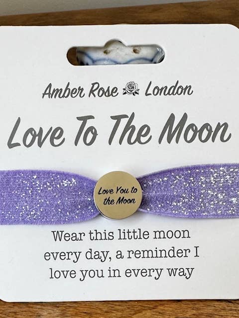 Love to the Moon Pulseira Glitter Personalizada e Faixa de Cabelo por atacado de Gifted Wholesale Ltd