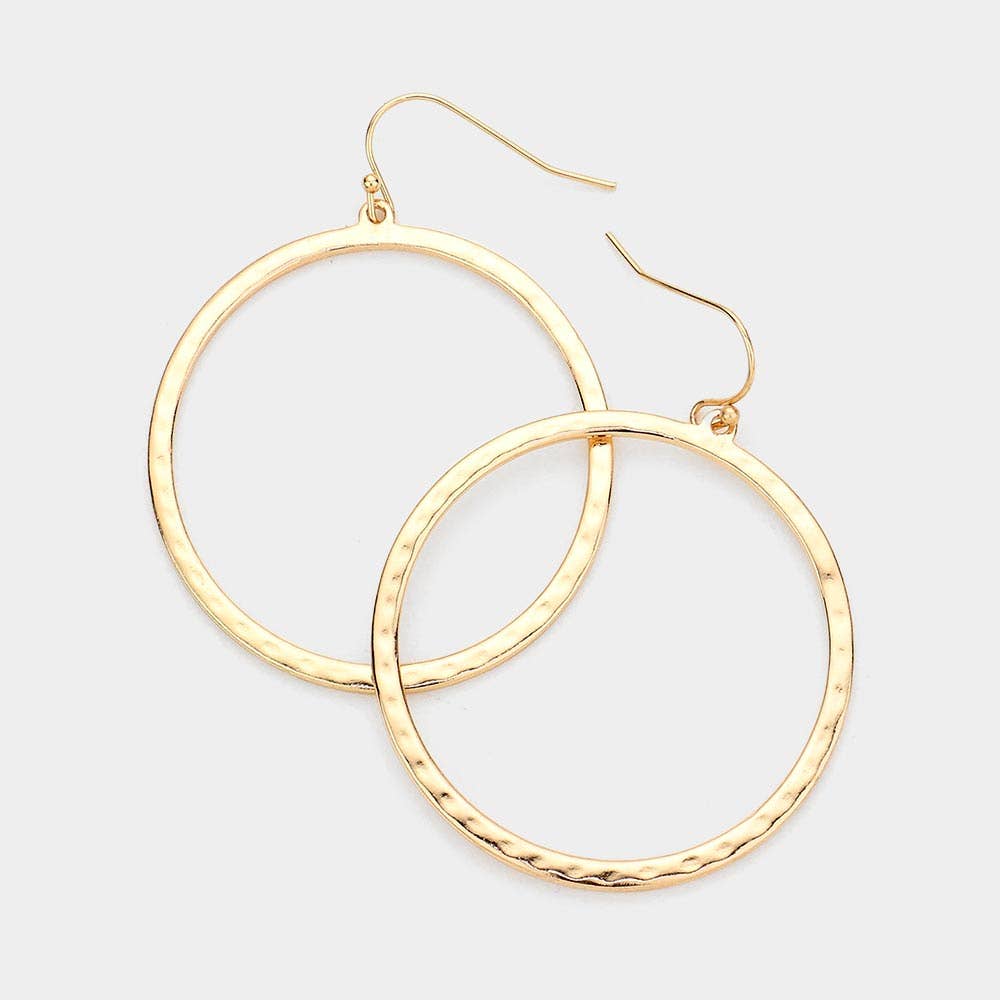 Sensibling Corp. - Wholesale Dangle Earrings - Metal Open Circle Dangle Earrings