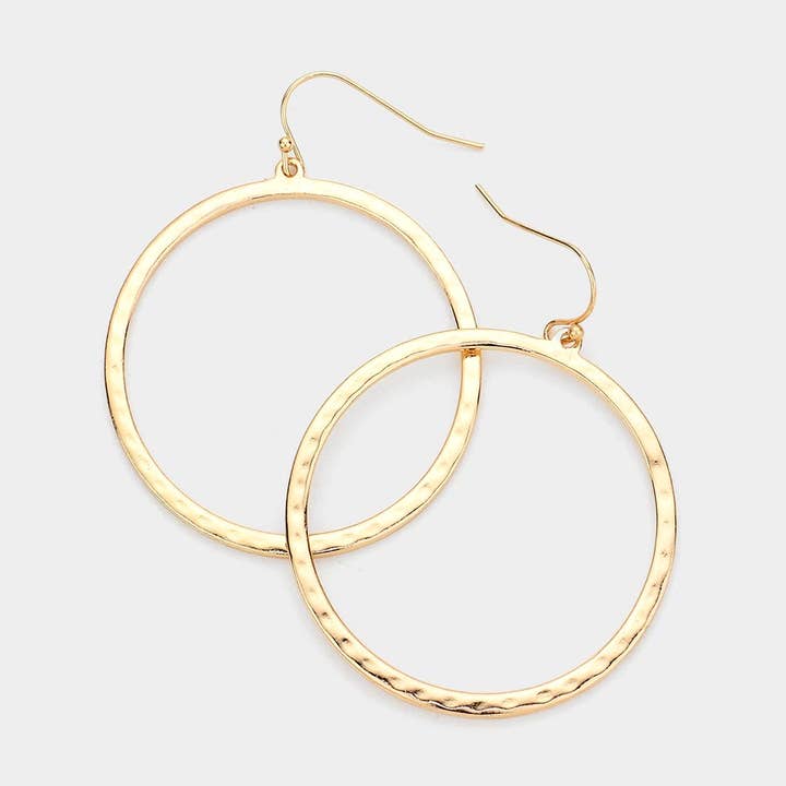 Sensibling Corp. - Wholesale Dangle Earrings - Metal Open Circle Dangle Earrings0