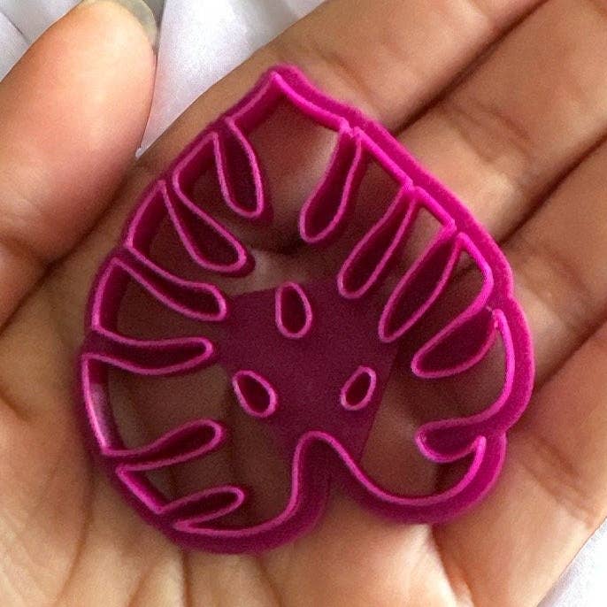 Boho Monstera Leaf Clay cutter | clay cutter | polymer clay cutter| for wholesale by Roussell Prints and Demand LLC