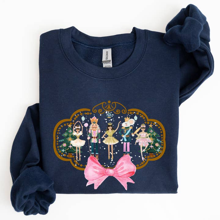 Refinery Number One LLC - Wholesale Graphic Sweatshirt - Women's - Nutcracker, Christmas, Sugar Plum Fairy Ballerina Sweatshirt