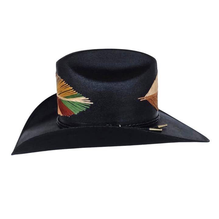 Chapéu Kira Cowboy Crown - Preto por atacado de PETRA SAVAGE