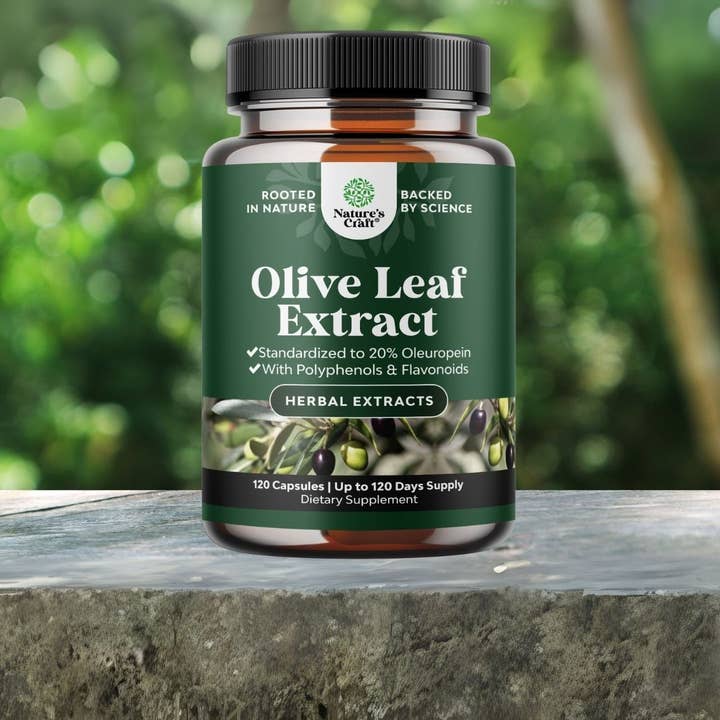Olive Leaf Capsules – Herbal Extract for Heart Health, 120ct for wholesale by Nature's Craft