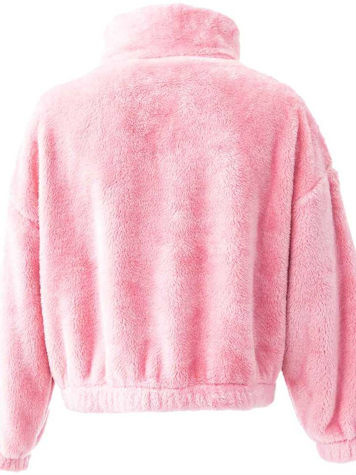 Pierre Francis – wholesale Fleece – Women′s – Brand Lab - Ladies Fluffy 1/4 Zip Fleece3