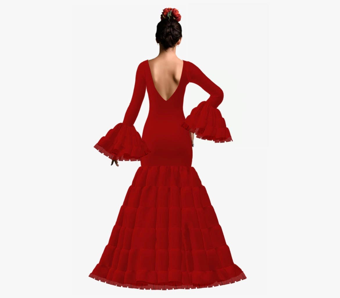 Canastero Maxi Red Flamenco Dress for wholesale on Faire1