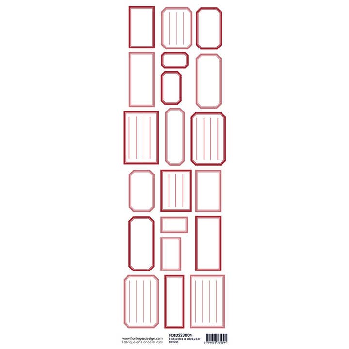 BRICK skæreetiketter for engroshandel hos Florilèges Design