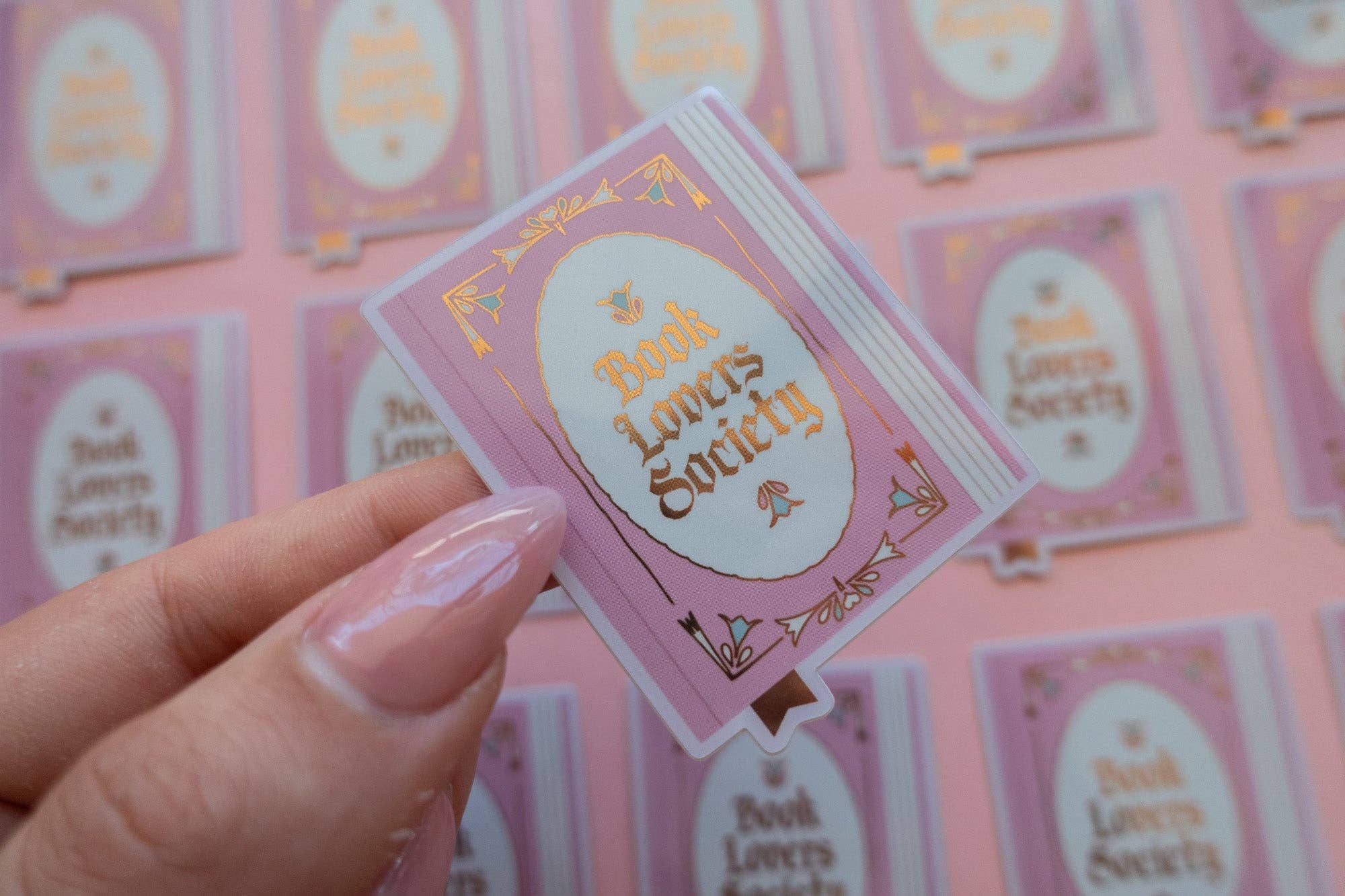 Jollie Ollie Designs - Wholesale Sticker - Book Society Sticker [with gold foil]11