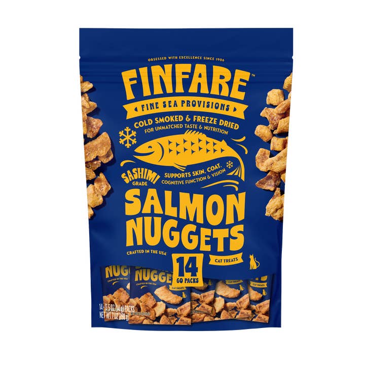 On-the-Go Freeze-Dried Salmon Nuggets - Cats, 14, 0.5oz Pks for wholesale by Finfare Pet Foods