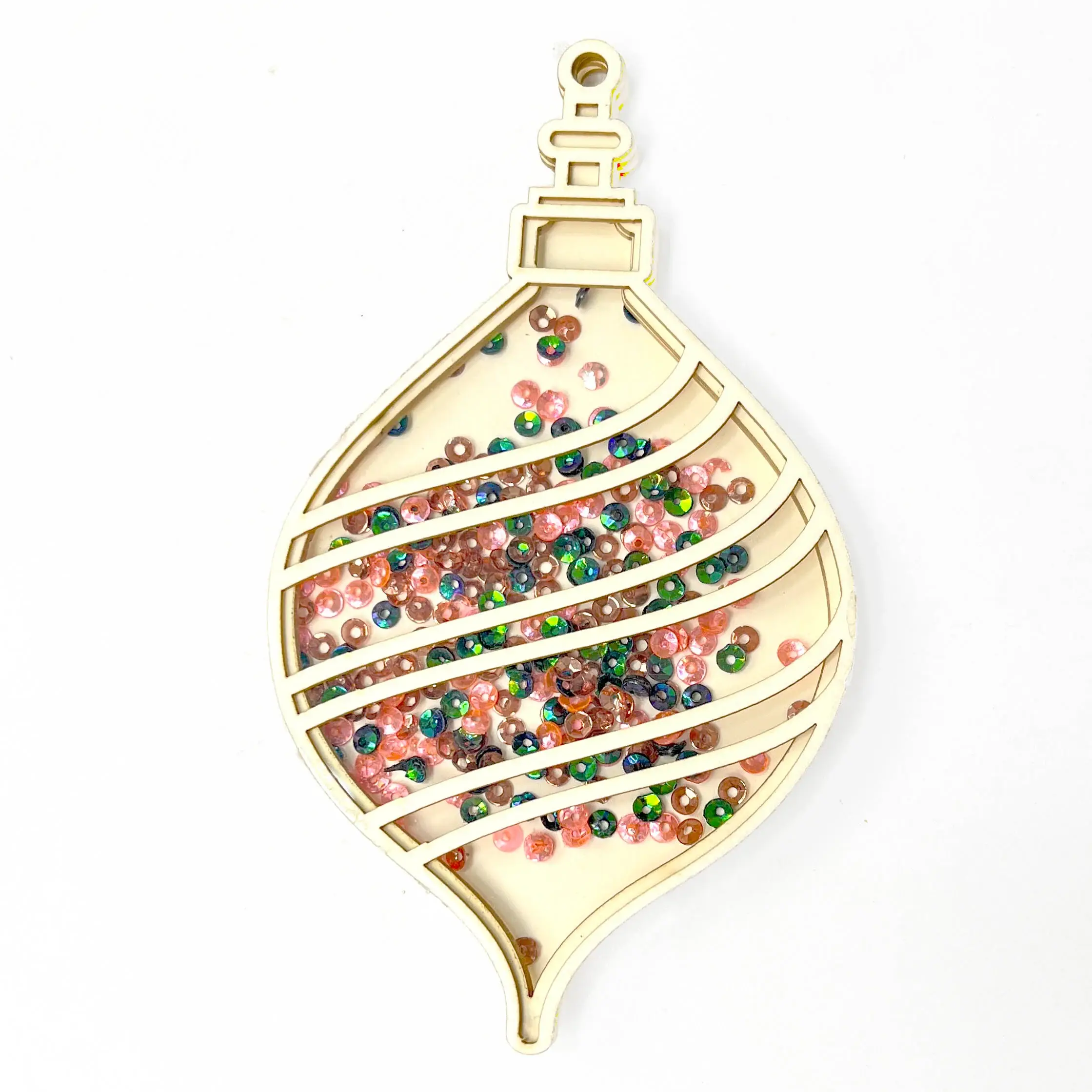 CrafTreat - Wholesale Ornament - CrafTreat 3D Shaker Chipboard - Bauble1