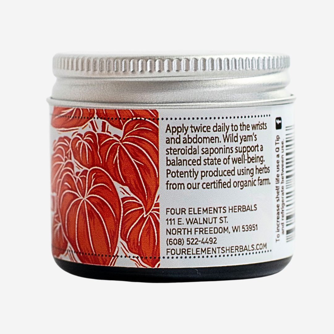 Four Elements Organic Herbals - Wholesale Body Cream/Lotion - Wild Yam Balancing Cream - 2 oz6