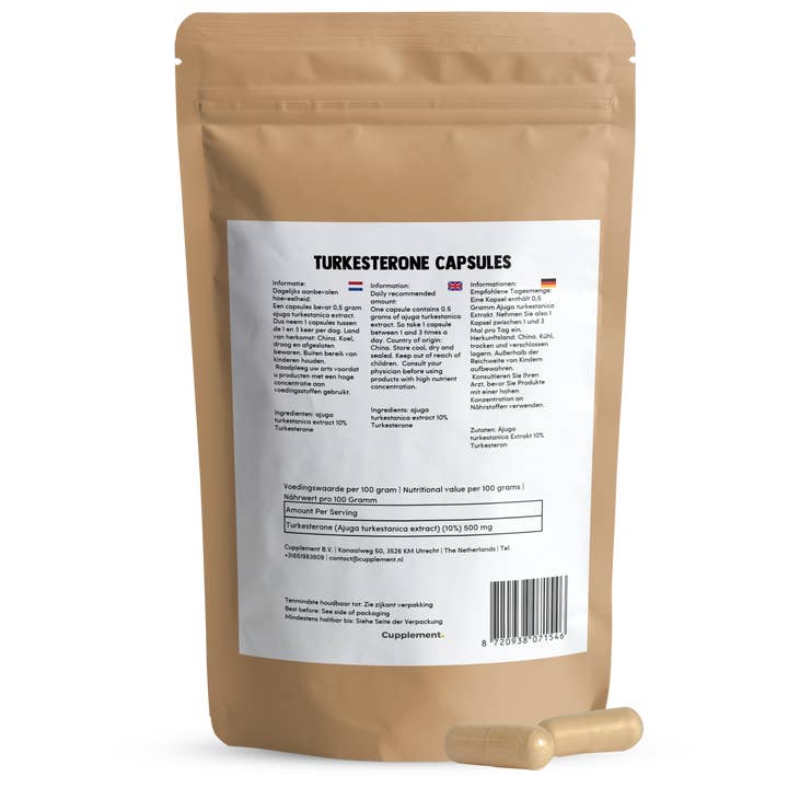 Cupplement – wholesale Oral supplement/vitamin – Turkesterone 10% Extract - 60 Capsules- Highest Quality