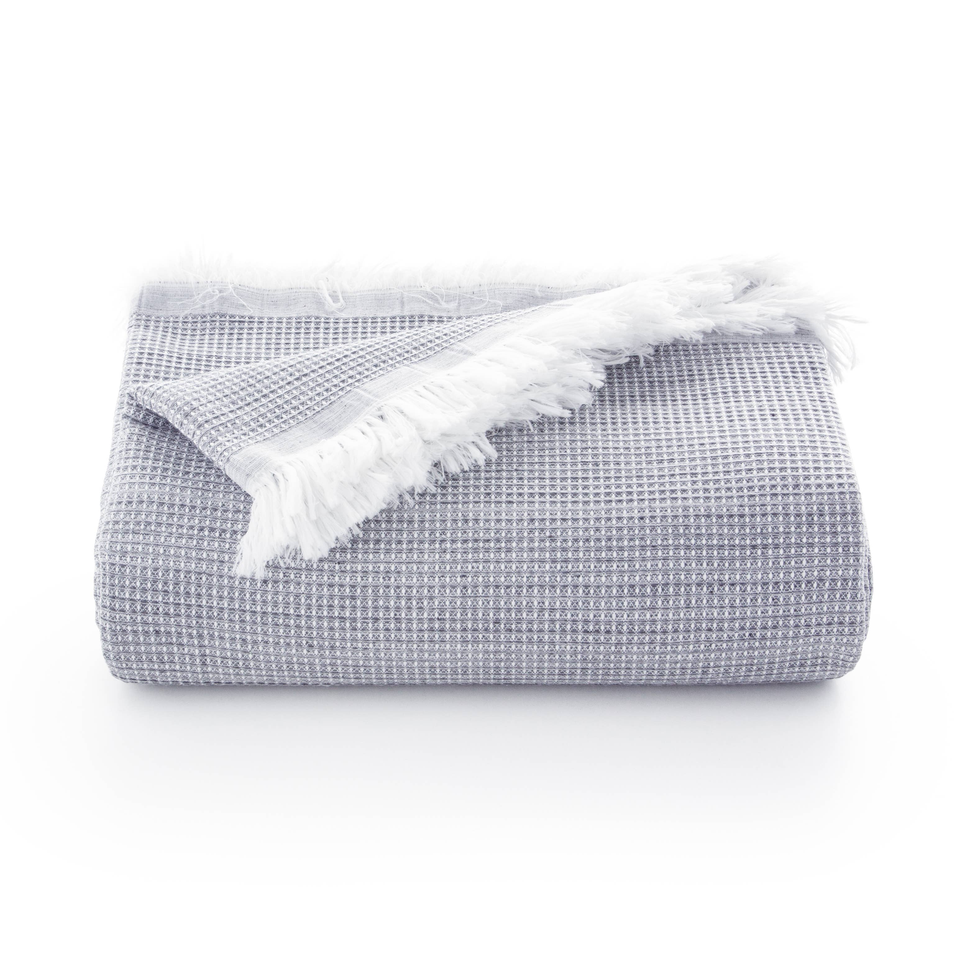 GAMUSI - Wholesale Throw blanket - Plaid Multi-Purpose Cotton Bedspread Honeycomb GALA2