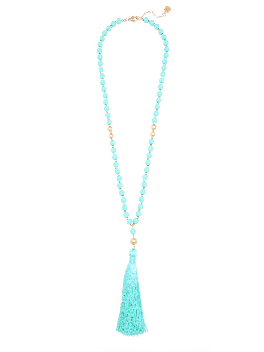 ZENZII Jewelry - Wholesale Beaded/Pearl Necklace - Matte Beaded Necklace With Tassel14