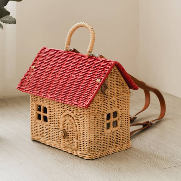 MOMIJI - Wholesale Backpack - Kids - Handcrafted - Lydia House Bag - Rattan Wicker0
