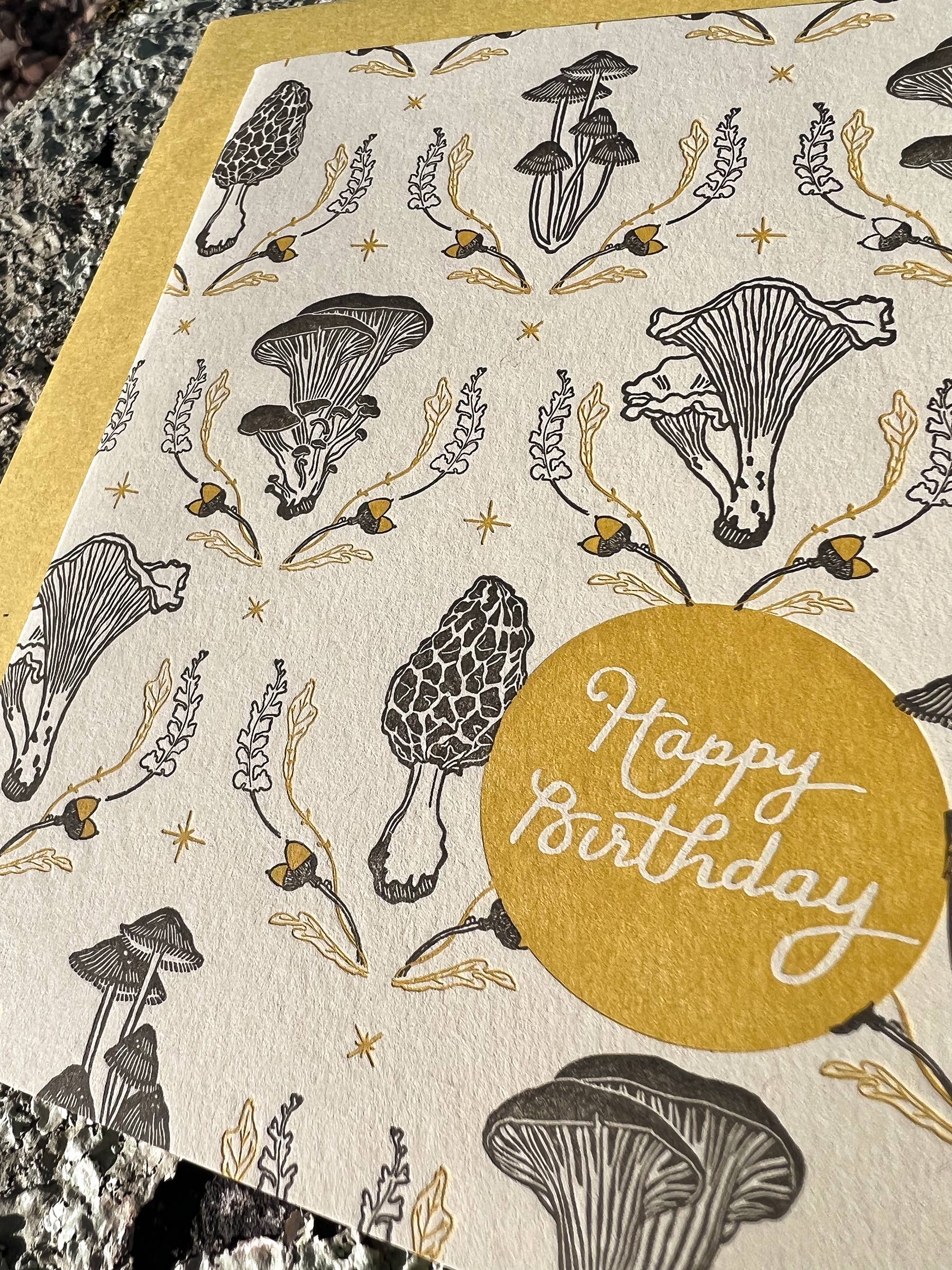 Blackbird Letterpress - Vendita all'ingrosso Biglietti di auguri - biglietto di compleanno Mushroom Woodland5