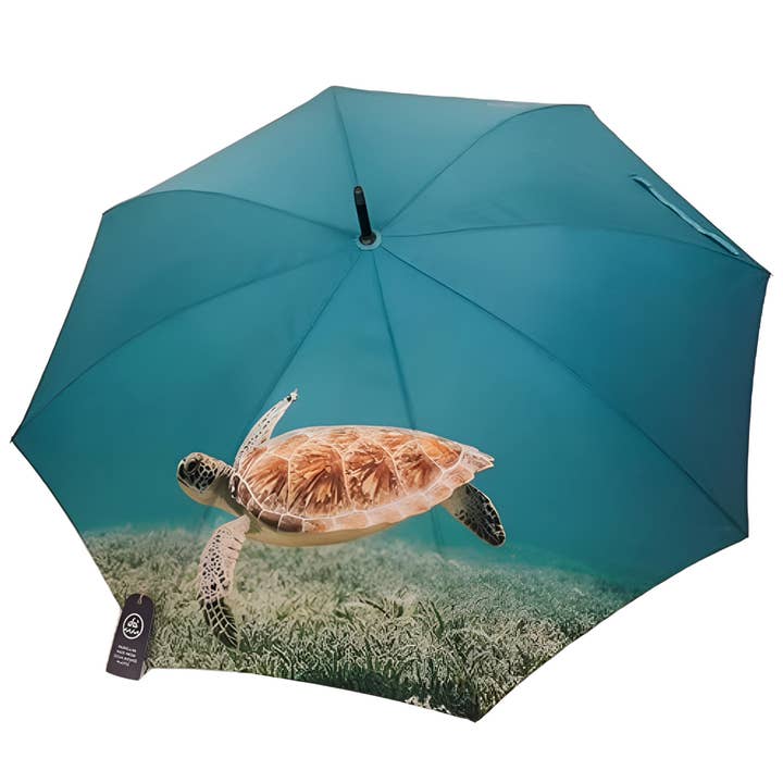 Shelly the Sea Turtle Sea-Cycled Umbrella for wholesale by Dri Umbrellas