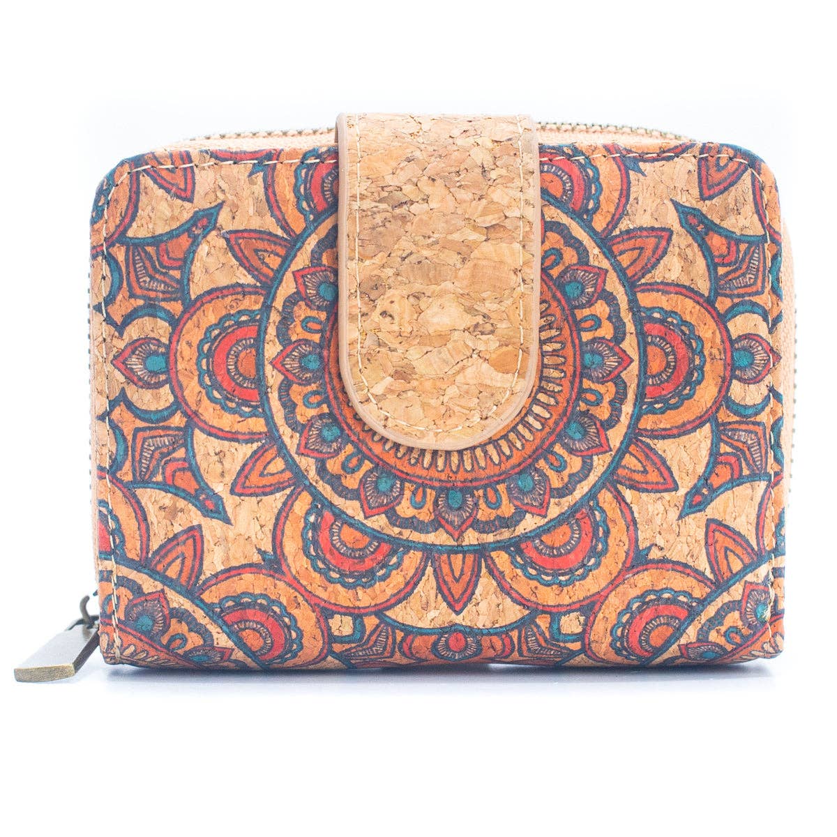 Meninas Bonitas Cork - Wholesale Wallet - Women's - Natural Cork Printed Women's Short Card Wallet BAG-22385