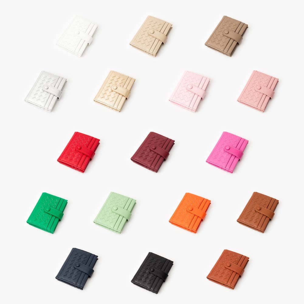 Sensibling Corp. – Engroshandel Kortetui - Dame – Klassisk vævet kortholder i kunstlæder11