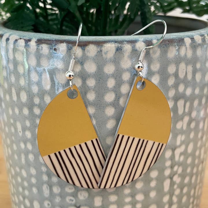 Peony Arc Earrings (Ochre) - NEW for wholesale by Jenni Douglas Designs