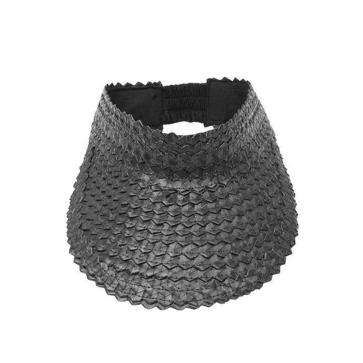 The Artisan and Company - Wholesale Visor - Women's - Straw Sun Visor Hat-Black2