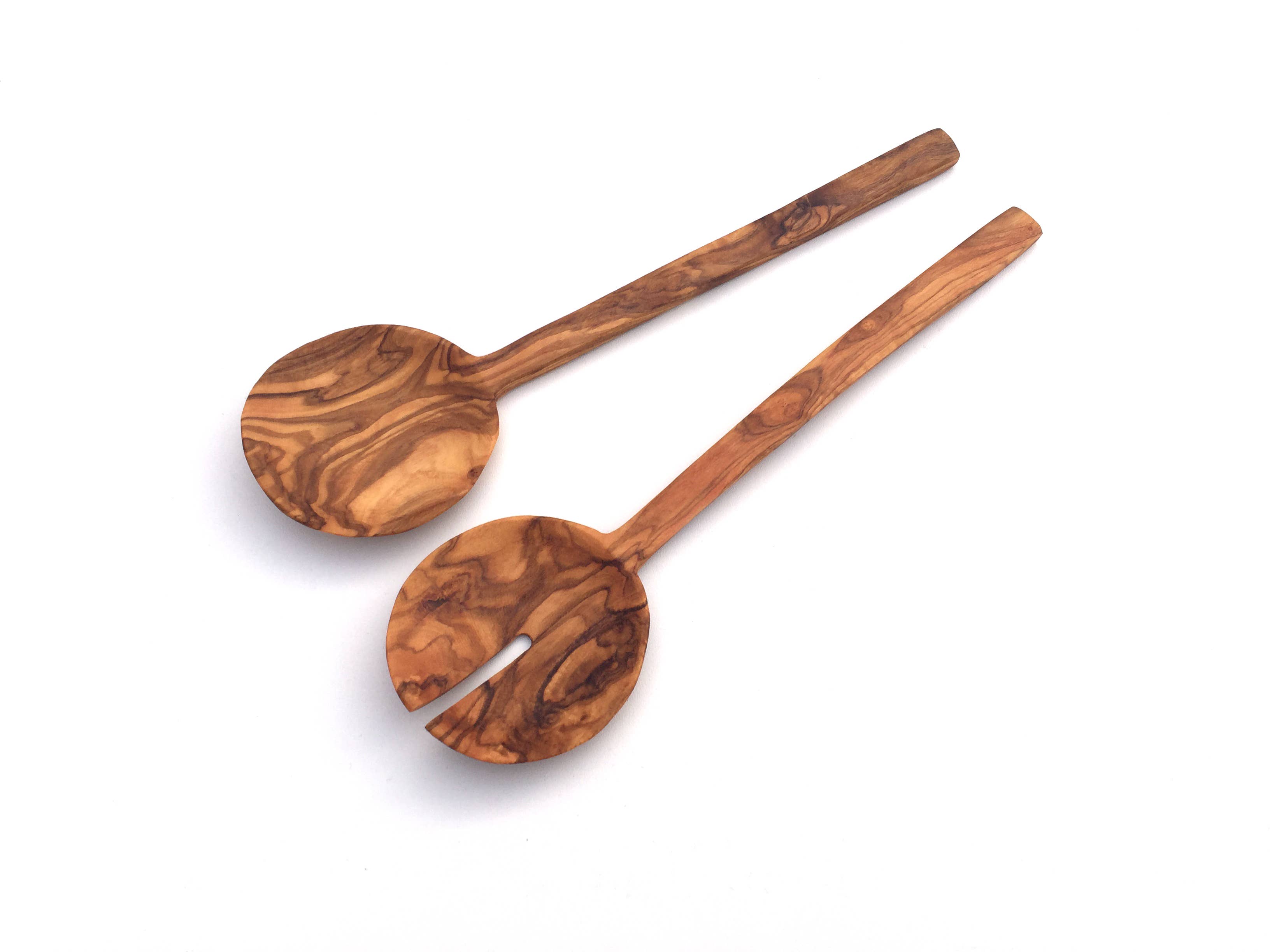medina mood - Wholesale Serving Utensil - 2-piece salad servers New York flat & light 26 cm olive wood1